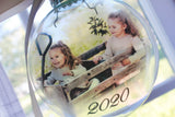 2020 Family photo Christmas Round Ornament, Round bauble with photo, Ornament with Picture, First Christmas bulb, New Baby Ornament Gifts