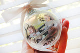 2020 Family photo Christmas Round Ornament, Round bauble with photo, Ornament with Picture, First Christmas bulb, New Baby Ornament Gifts