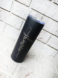 Custom 20 oz tumbler with name, laser engraved personalized cups, Bridal Party Drinkware, Bridal Party Gift