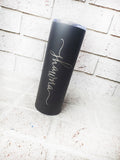 Custom 20 oz tumbler with name, laser engraved personalized cups, Bridal Party Drinkware, Bridal Party Gift