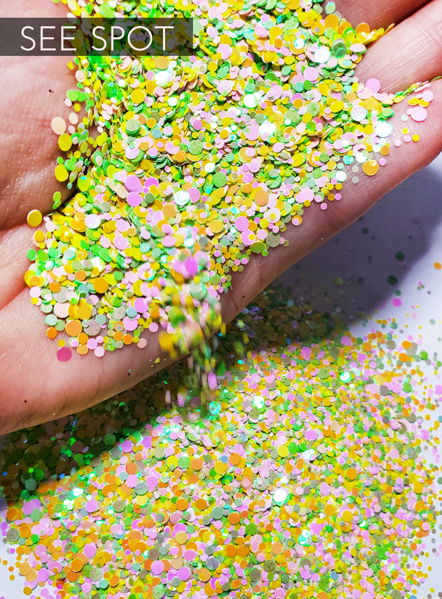 Funfetti Custom Mix Glitter Round Dot Confetti Glitter 
