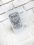 Custom frosted beer Mug, Dad's beer cup, father's day gifts, custom beer mugs, the man, the myth, the legend, Craft beer gift for him