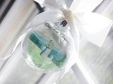 Our First Christmas photo ornament globe, Round glass ornament with picture, First married Christmas keepsake ornaments, Mr & Mrs globe