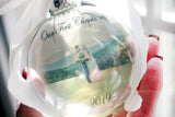 Our First Christmas photo ornament globe, Round glass ornament with picture, First married Christmas keepsake ornaments, Mr & Mrs globe
