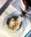 Family Photo Ornament, Custom ornament with picture, round Glass picture ornament, Annual family ornament, First Christmas ornament with pic