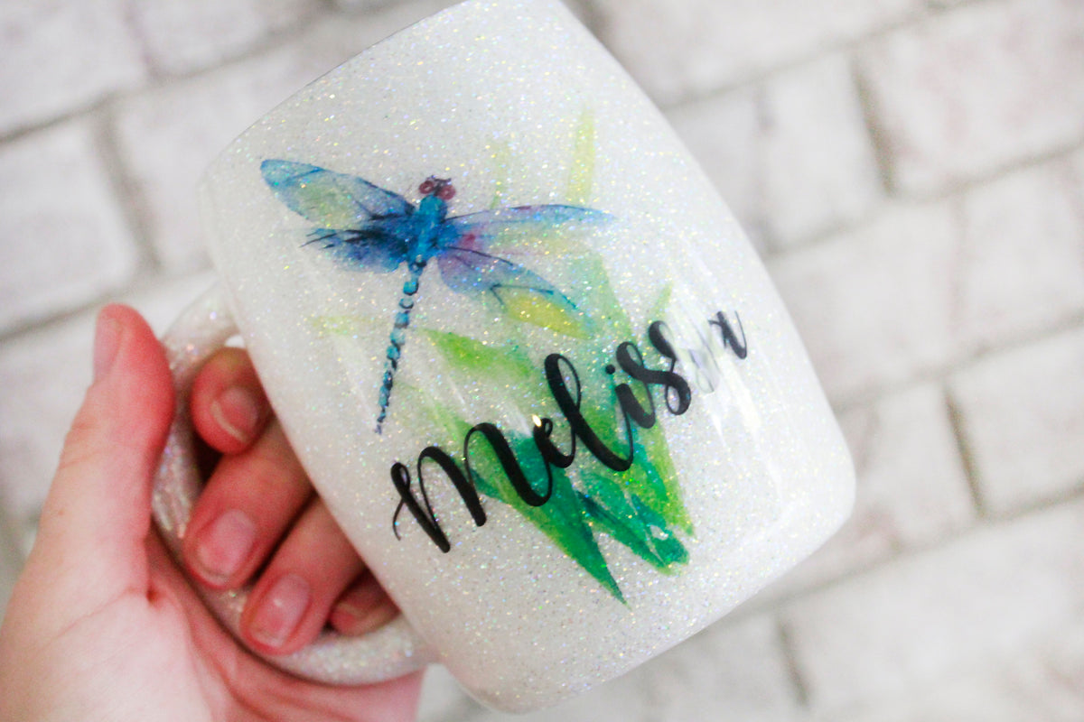 Firefly glitter Coffee mug with name, Personalized Coffee Cups, insula –  GlitterGiftsAndMore