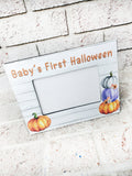 Baby's First Halloween Picture Frame, 4x6 Halloween Frame, Pumpkin Picture Frame, Full color picture frame, new baby holiday frames