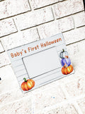 Baby's First Halloween Picture Frame, 4x6 Halloween Frame, Pumpkin Picture Frame, Full color picture frame, new baby holiday frames