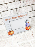 Baby's First Halloween Picture Frame, 4x6 Halloween Frame, Pumpkin Picture Frame, Full color picture frame, new baby holiday frames