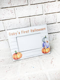 Baby's First Halloween Picture Frame, 4x6 Halloween Frame, Pumpkin Picture Frame, Full color picture frame, new baby holiday frames