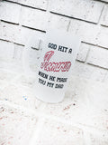 Homerun dad mug, God it a homerun, when he made you my dad, frosted beer mug, frosted beer stein, custom beer mug, dad's gifts, baseball dad