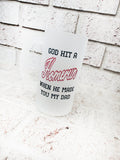 Homerun dad mug, God it a homerun, when he made you my dad, frosted beer mug, frosted beer stein, custom beer mug, dad's gifts, baseball dad