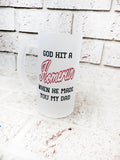 Homerun dad mug, God it a homerun, when he made you my dad, frosted beer mug, frosted beer stein, custom beer mug, dad's gifts, baseball dad