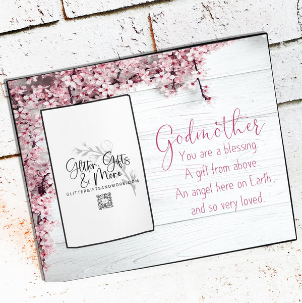 Godmother is a blessing, Godparent gifts, Baptism frames, Godparent frame, Godmother picture frame, Christening photo frame, Be my Godmother