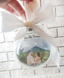 2022 First Christmas Ornament, Picture ornaments, round photo ornament, first married christmas, round glass ornament, ornament keepsake
