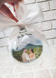 2022 First Christmas Ornament, Picture ornaments, round photo ornament, first married christmas, round glass ornament, ornament keepsake