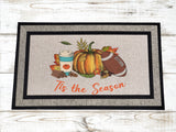 Fall and Football, Fall Door Mat, Porch Rug, Fall mats, front porch decor, Football porch rug, autumn rugs, front porch rug, custom door mat