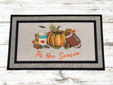 Fall and Football, Fall Door Mat, Porch Rug, Fall mats, front porch decor, Football porch rug, autumn rugs, front porch rug, custom door mat