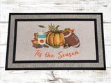 Fall and Football, Fall Door Mat, Porch Rug, Fall mats, front porch decor, Football porch rug, autumn rugs, front porch rug, custom door mat