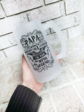 Personalized frosted beer Mug, Papa beer cup, father's day gifts, custom beer mugs, the man, the myth, the legend, Craft beer gift for him