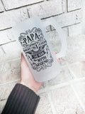 Personalized frosted beer Mug, Papa beer cup, father's day gifts, custom beer mugs, the man, the myth, the legend, Craft beer gift for him