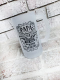 Personalized frosted beer Mug, Papa beer cup, father's day gifts, custom beer mugs, the man, the myth, the legend, Craft beer gift for him