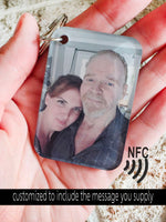 Custom NFC Photo Keychain with Voicemail – Memorial & Personalized Gift