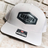 Grandpa Snapback Trucker Hat – Silver & Black Acrylic Patch
