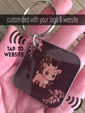 Custom NFC Tap-to-Website Keychain | Share Your Business Instantly