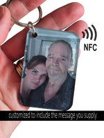 Custom NFC Photo Keychain with Voicemail – Memorial & Personalized Gift