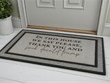 In This House We Say Please, Thank You & F* Donald Trump – Funny Political Doormat (18x30)