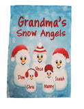 Grandma's Garden Flag, Snow Angel, Custom Grandkid flag, Winter yard flag, Grandma's snow angel