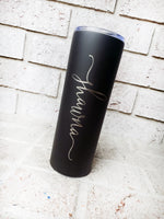 Custom 20 oz tumbler with name, laser engraved personalized cups, Bridal Party Drinkware, Bridal Party Gift
