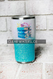 Watercolor Book Waterslide Image, Ready to Use Waterslide Decals, Book Lover Glitter Tumbler Images