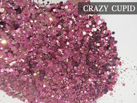 Crazy Cupid 2 oz bag color shift glitter, Pink to Gold color shift mermaid glitter