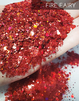 Fire Fairy Ruby Red Glitter, Red holo glitter, custom mix holo glitter, Dark Red Holographic glitter, Hollywood red glitter, custom mix