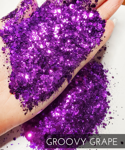 Purple Pink Chunky Glitter Poly Glitter for Any Crafts FAST 