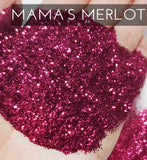 Mama's Merlot .015 hex polyester glitter, Made in USA Glitter for Tumblers, Tumbler making glitters, Wine Red, Bordeaux