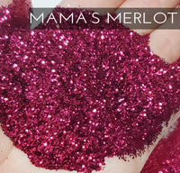 Mama's Merlot .015 hex polyester glitter, Made in USA Glitter for Tumblers, Tumbler making glitters, Wine Red, Bordeaux