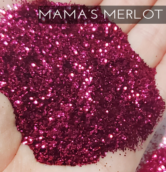 Mama's Merlot .015 hex polyester glitter, Made in USA Glitter for Tumb –  GlitterGiftsAndMore