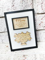 Mom Puzzle Piece, Holds us together, Mother's Day gifts, Gifts for Mom, Personalized gifts, Small wall decor, Custom mom gifts