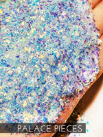 Palace Pieces irregular cut blue iridescent Glitter, Cinderella Blue Glitter, Fairytale Glitter, Irregular Cut glitters
