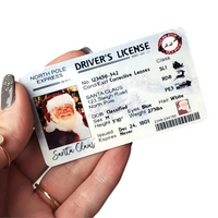 Santa License Christmas Surprise, Metal License for Santa, Christmas Eve, I caught Santa