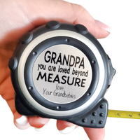 Grandpa tape measure, loved beyond measure, personalized tool gifts, Father's Day 2022, papa tape measure 16 ft