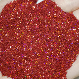 Runway Red .015 Hex poly Glitter, Holographic Red Glitter, Tumbler Making Supplies, Holo Red Glitter, .015 hex polyester glitter, Made in the USA