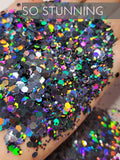 So Stunning Custom Mix Grey Holo Glitter, Gray Holographic Glitter Custom Mix, So stunning custom mix gray glitters from glitter gifts and more