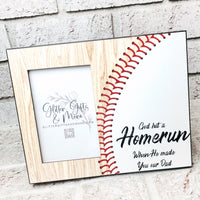 Baseball Dad, Father's Day Gift, Frames for Dad, Picture frame, coaches gift, Baseball gifts, custom frame, youth sports,