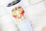 Bee Kind 20 ounce insulated tumbler, full color travel cup, cups with bee, Be kind, vintage inspired be kind cup, positive retro tumblers