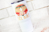 Bee Kind 20 ounce insulated tumbler, full color travel cup, cups with bee, Be kind, vintage inspired be kind cup, positive retro tumblers