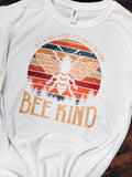 Bee Kind custom t shirt, polyester full color shirt, Bee Kind retro shirts, Just Be kind, be a kind human, unisex classic fit t shirt